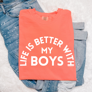 With My Boys Adult Short Sleeve Tee