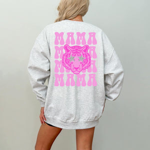 (SWEATSHIRT) Pink Mama Tiger Stack Adult Sweatshirt