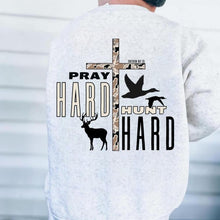 Load image into Gallery viewer, Pray Hard Hunt Hard Boys Fleece Sweatshirt
