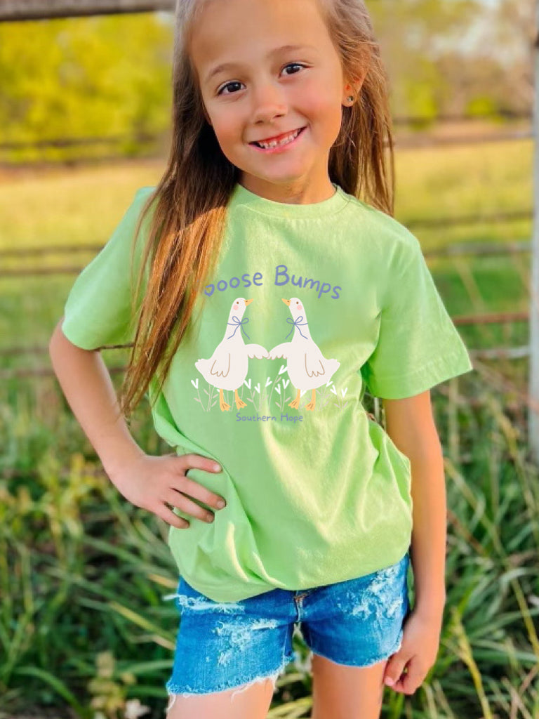 (FRONT) Goose Bumps Short Sleeve Girls Tee