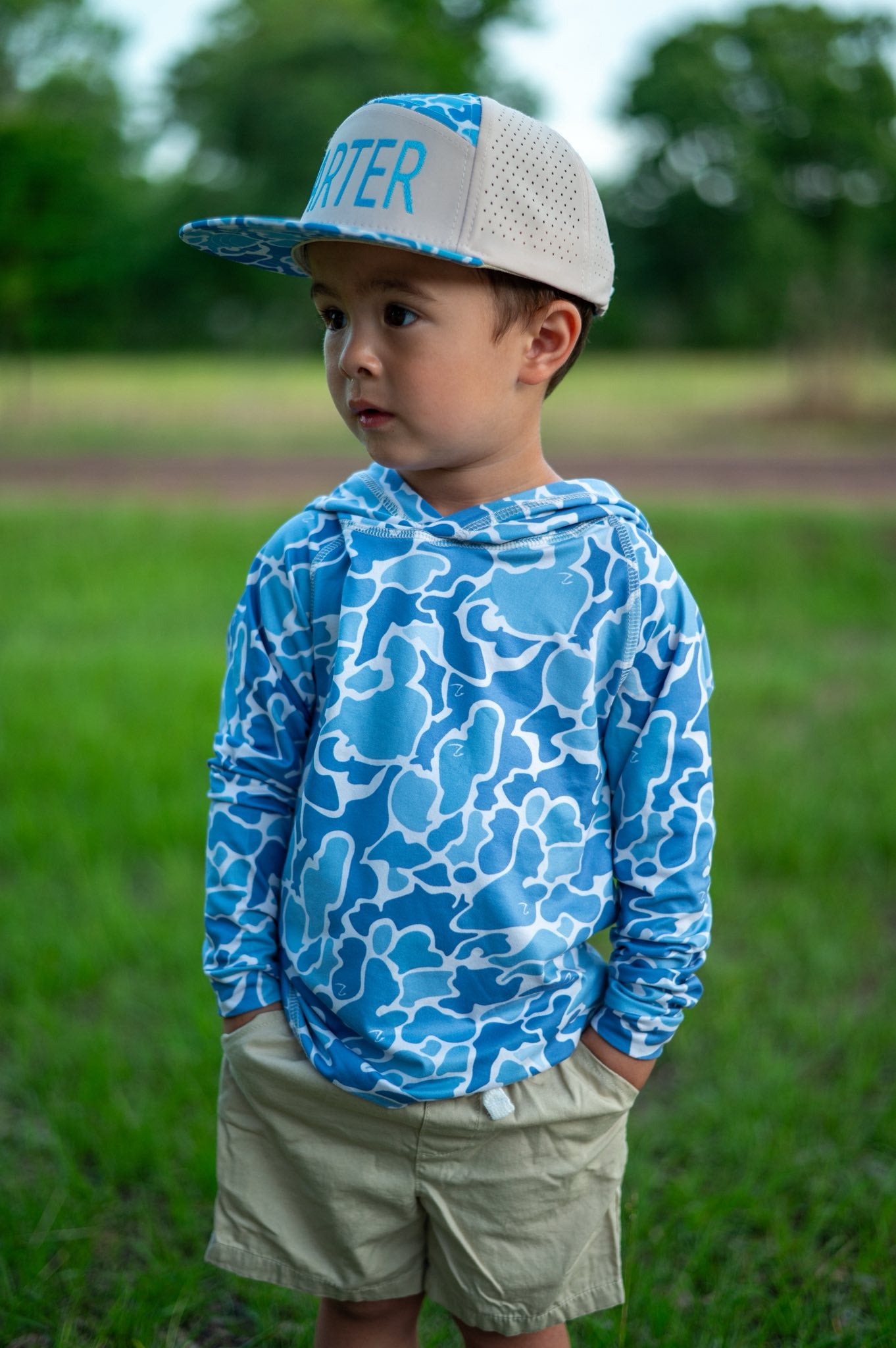 Kids Camo Hooded Performance Long Sleeve - Southern Boy Co. Outdoor Ap