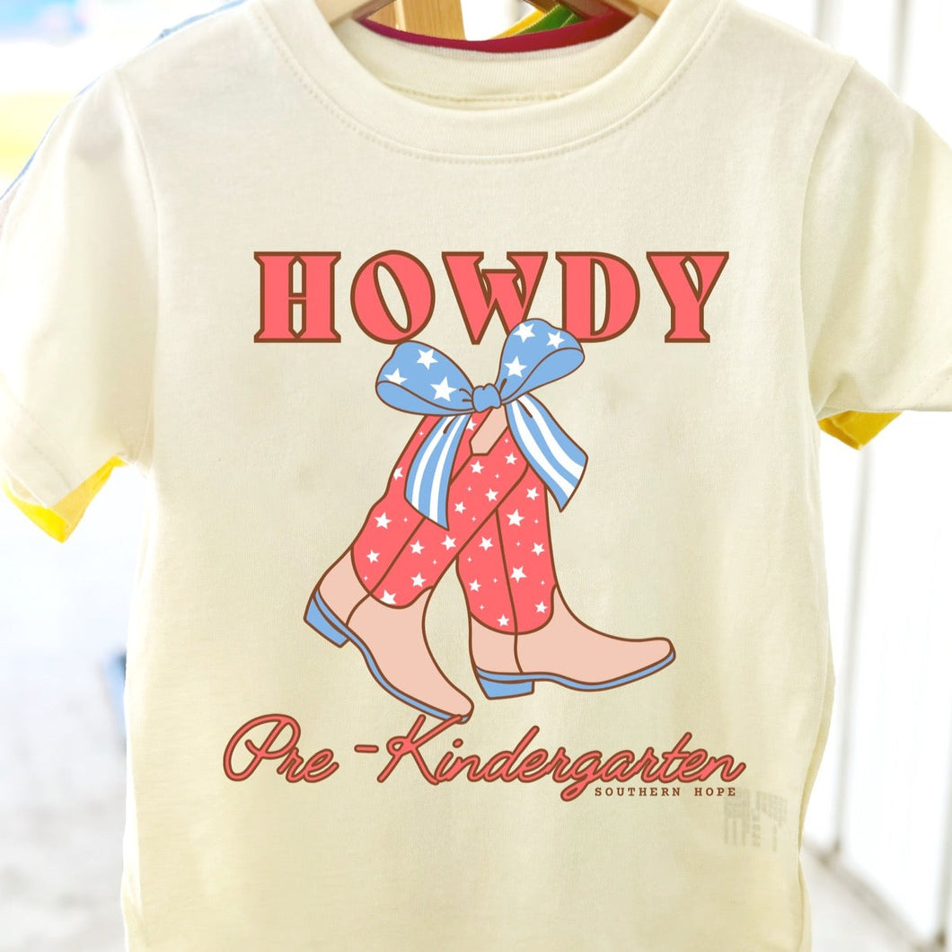 GIRLS Howdy Grade Level (Front Design) Short Sleeve Kids Tee