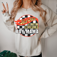 Load image into Gallery viewer, (SWEATSHIRT) Hot Mess Boy Mama Adult Sweatshirt
