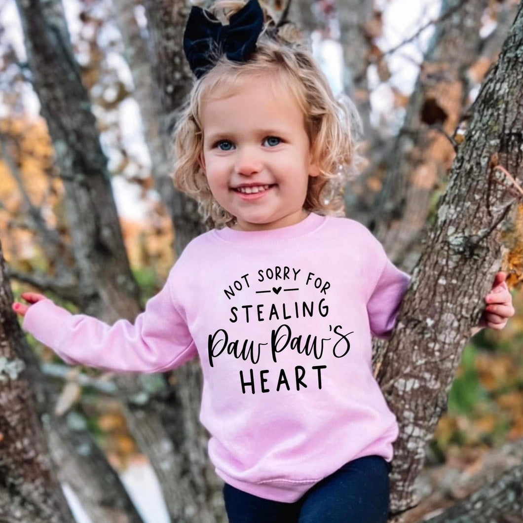 (SWEATSHIRT) Pawpaw’s Heart Kids Fleece Sweatshirt