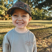 Load image into Gallery viewer, Backwoods Christmas Long Sleeve Kids Tee
