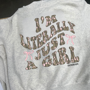 Literally Just a Girl Kids Hoodie