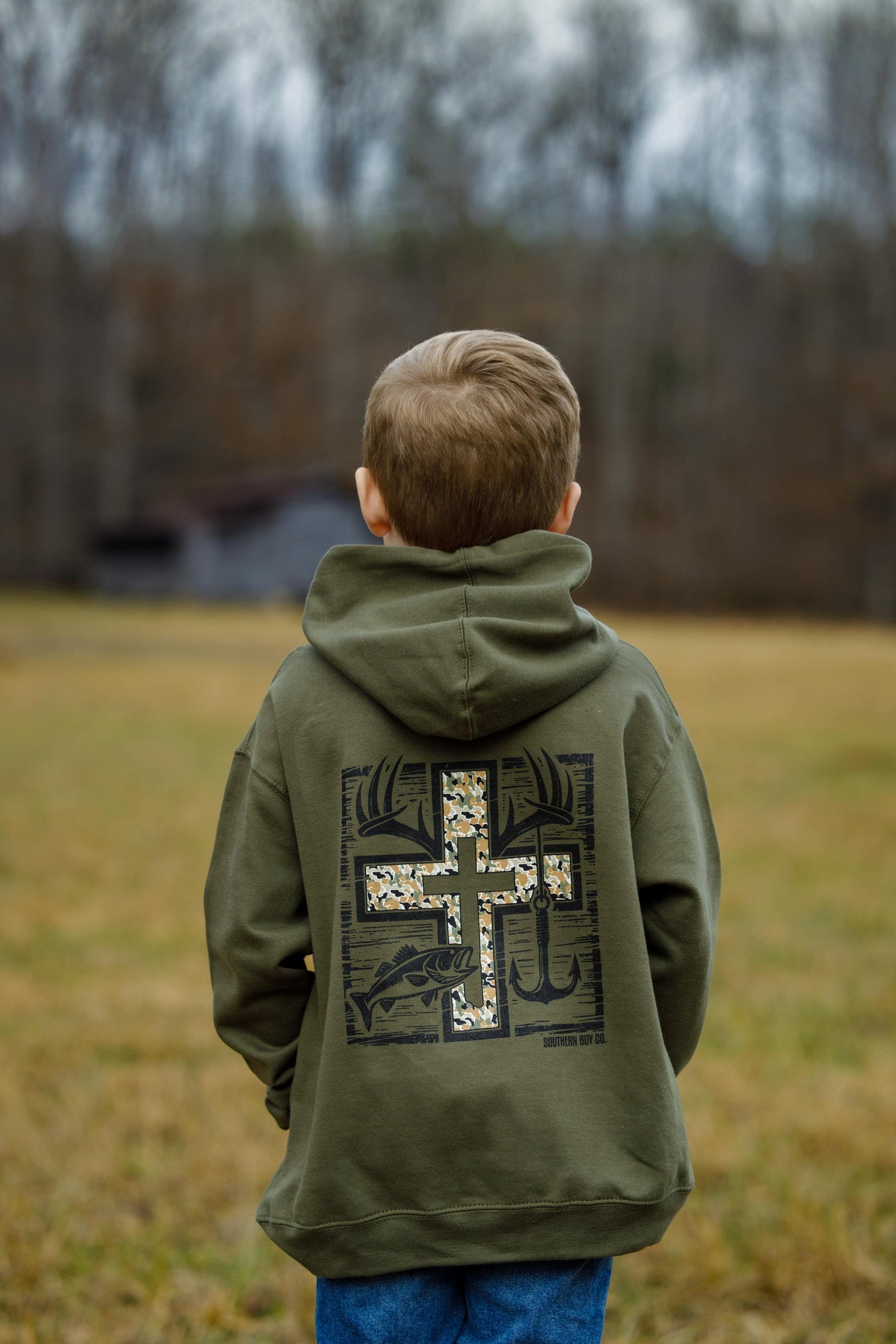 Cross Camo Hunting and Fishing Boy's Hoodie – Southern Boy Co.