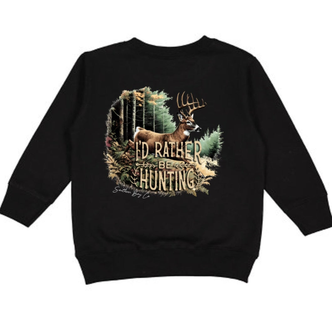 (SWEATSHIRT) Buck Hunting Kids Fleece Sweatshirt