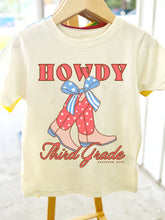 Load image into Gallery viewer, GIRLS Howdy Grade Level (Front Design) Short Sleeve Kids Tee
