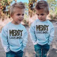 Load image into Gallery viewer, Camo Christmas Kids Fleece Crewneck Sweatshirt
