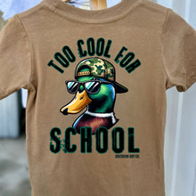 Load image into Gallery viewer, Too Cool For School (Duck) Short Sleeve Kids Tee
