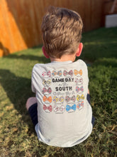 Load image into Gallery viewer, Game Day Camo Bow Ties Short Sleeve Kids Tee
