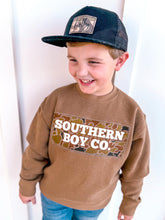 Load image into Gallery viewer, Brown SBC Camo Kids Fleece Sweatshirt
