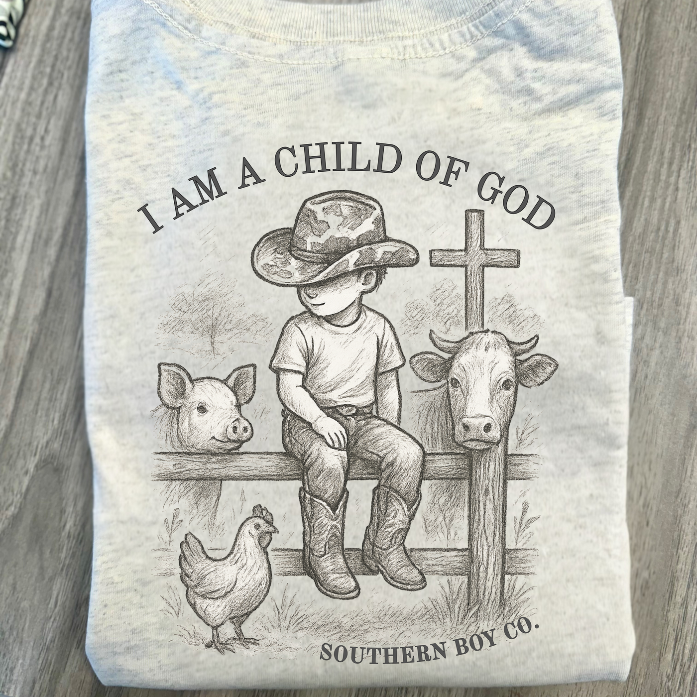 Cowboy Child of God Boy’s Long Sleeve Shirt