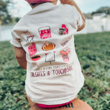 Load image into Gallery viewer, (GIRLS) Tailgates &amp; Touchdowns Short Sleeve Tee
