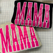 Load image into Gallery viewer, (TAN SWEATSHIRT) Pink Mama Varsity Letters Adult Sweatshirt
