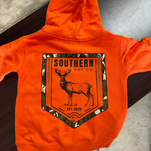 Load image into Gallery viewer, (KIDS) ORANGE Camo Deer Hoodie
