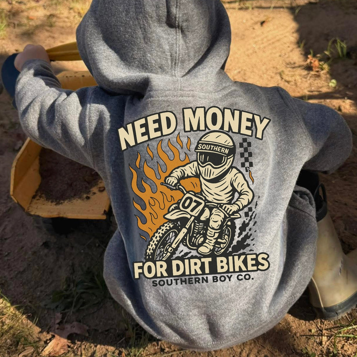 Need Money For Dirt Bikes Boy's Hoodie