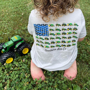 Tractor Flag Short Sleeve Kids Tee