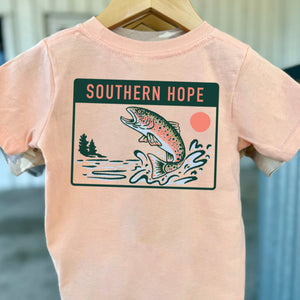 GIRLS Sunset Fish Short Sleeve Tee