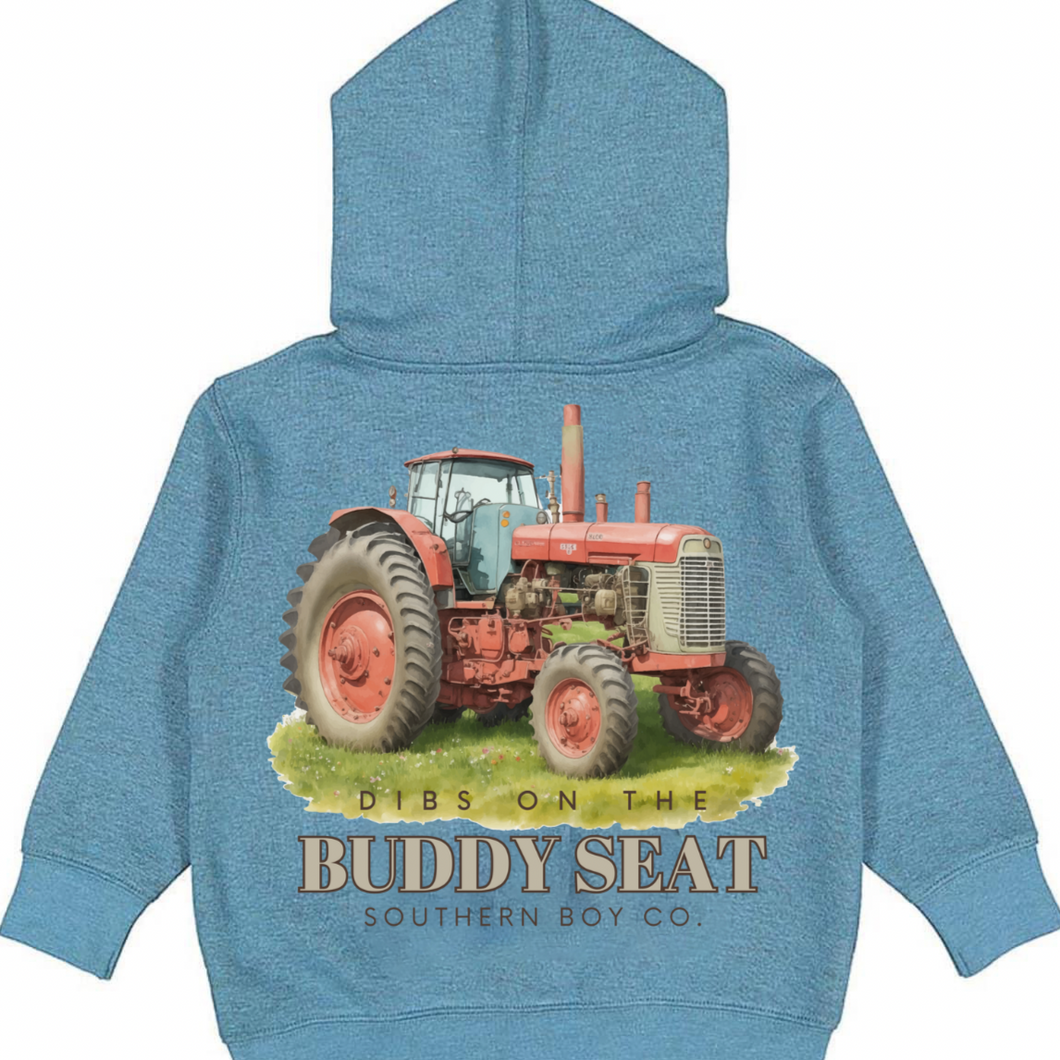 (HOODIE) Dibs on The Buddy Seat Kids Hoodie