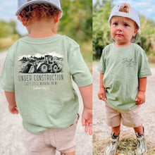 Load image into Gallery viewer, (Sage) Under Construction Short Sleeve Kids Tee
