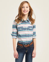 Load image into Gallery viewer, Girls Real Downstream Snap Long Sleeve Shirt (Downstream Serape)

