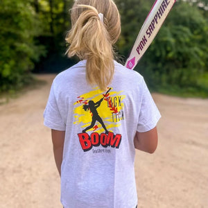 SOFTBALL Tick Tick Boom Short Sleeve Kids Tee (D)