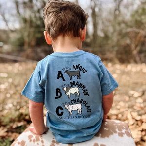 (TSHIRT) ABC Cows Short Sleeve Kids Tee