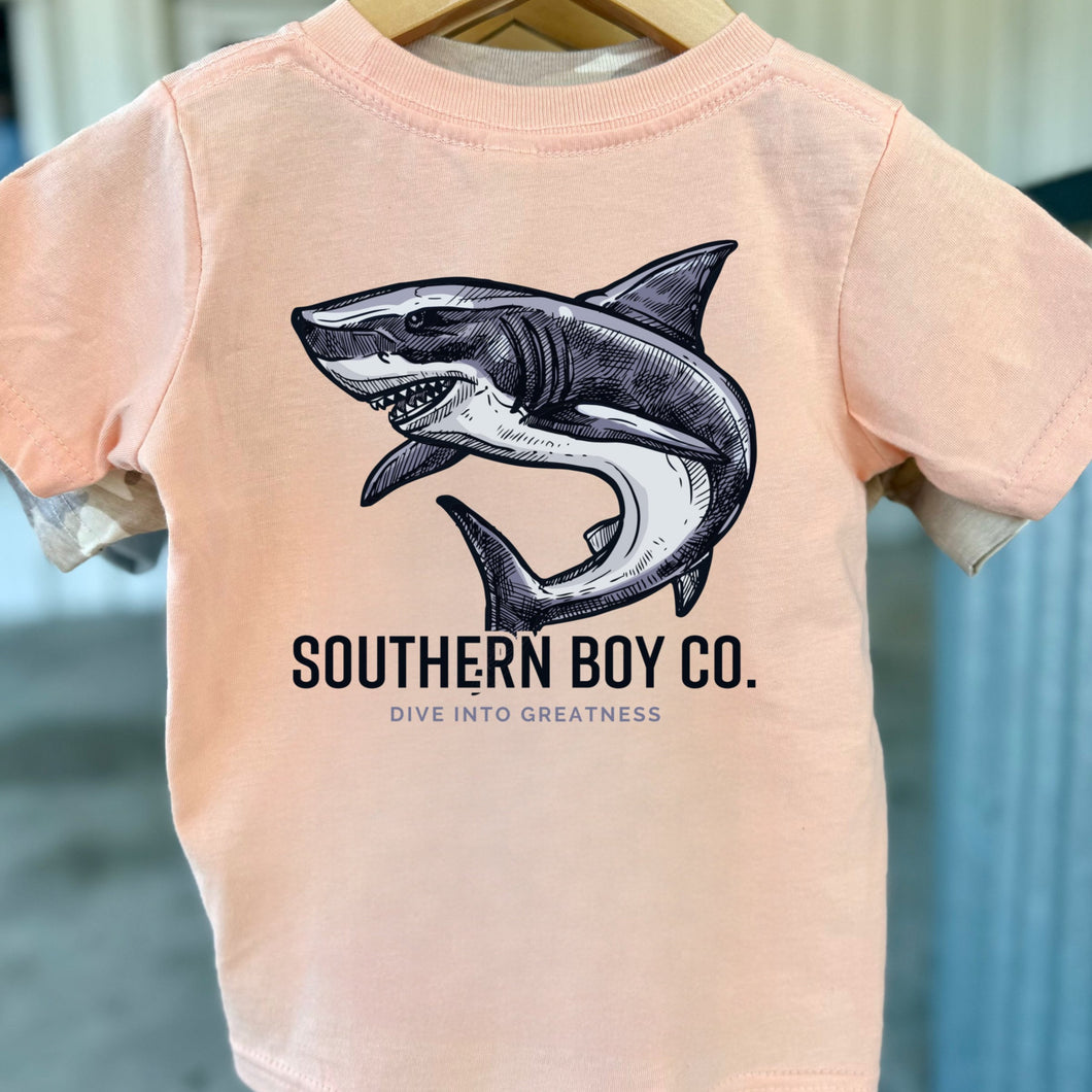 (Peachy) SBC Shark Short Sleeve Kids Tee