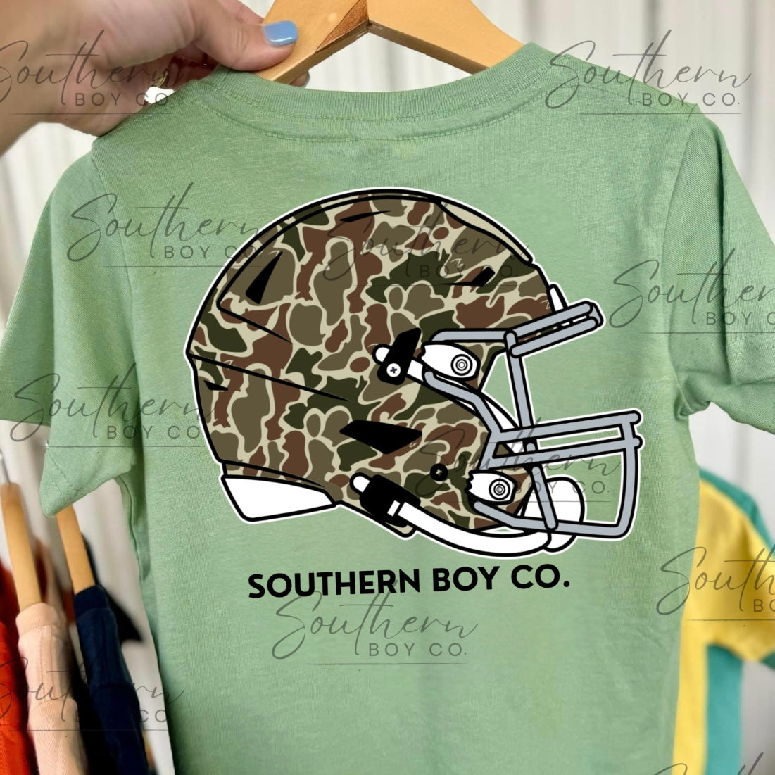 Camo Football Helmet Boy’s Sleeve Shirt
