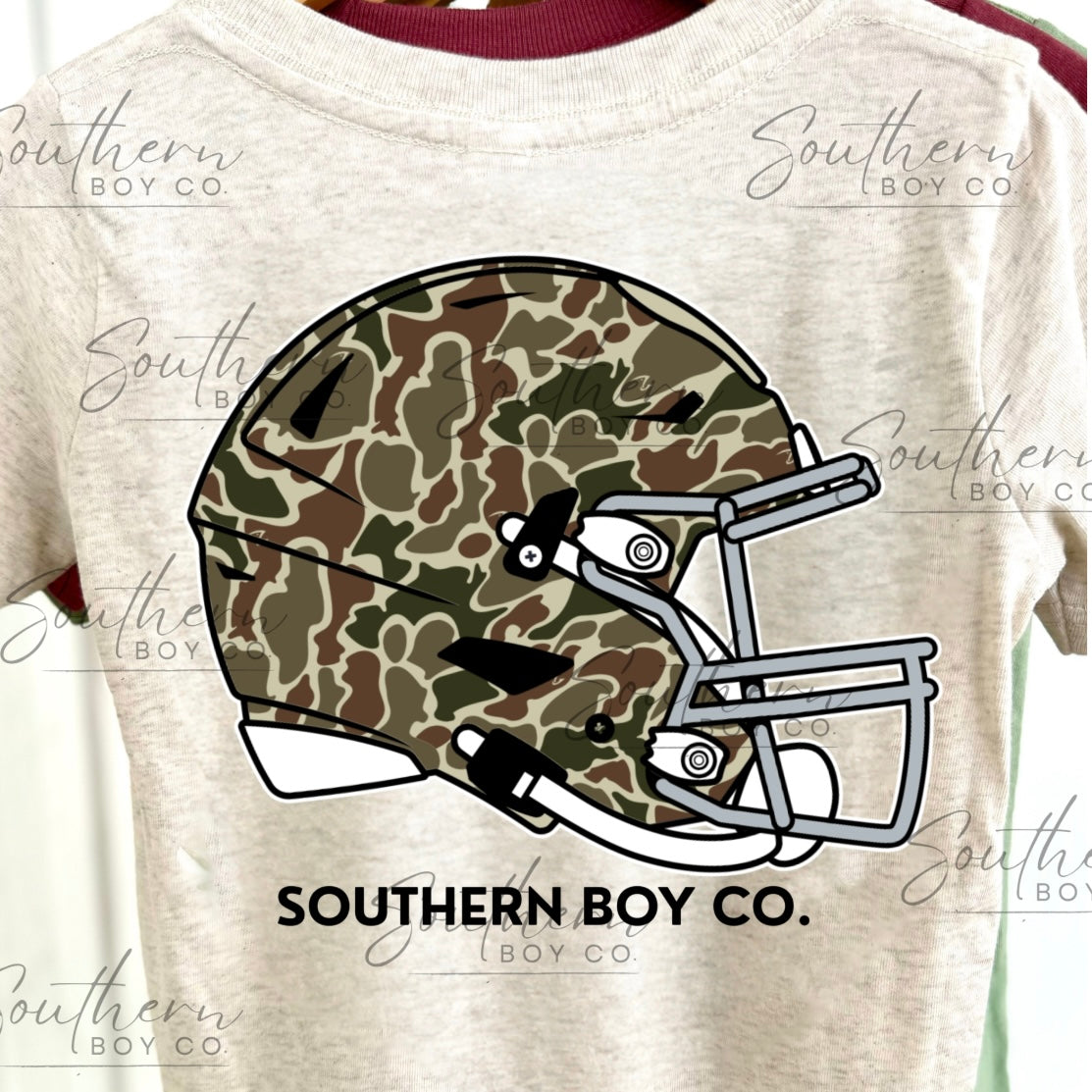 Camo Football Helmet Boy’s Sleeve Shirt