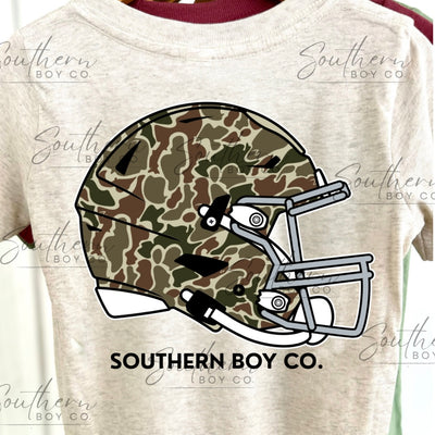 Camo Football Helmet Boy’s Sleeve Shirt