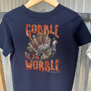 Gobble Til You Wobble Short Sleeve Kids Tee