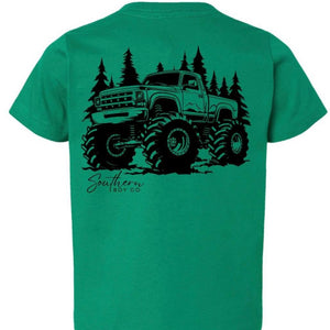 Monster Truck Sketch Short Sleeve Kids Tee