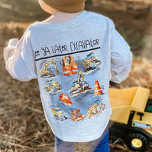 Load image into Gallery viewer, (LONG) Excavator Construction Site Kids Tee
