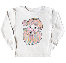 Load image into Gallery viewer, Watercolor Santa Long Sleeve Kids Tee (D)
