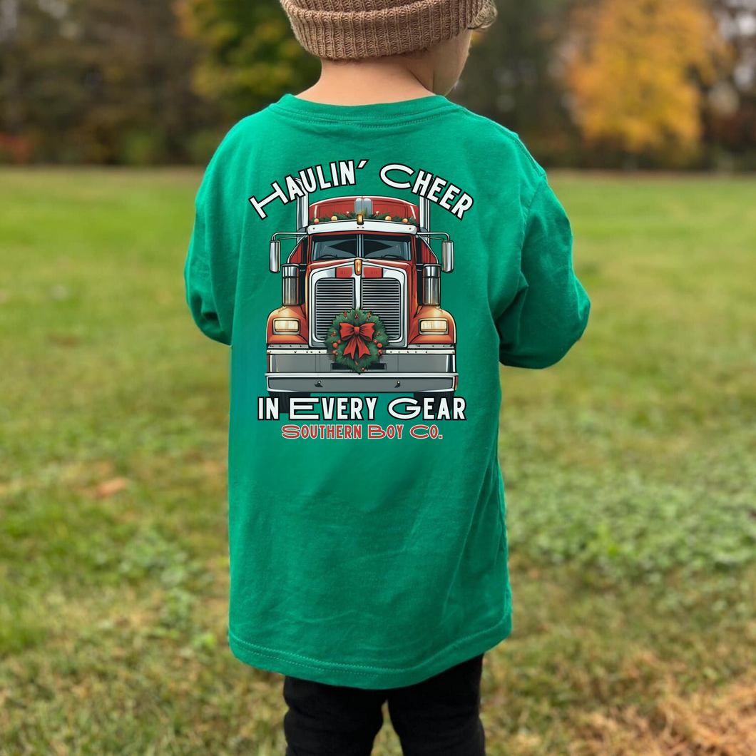 Haulin' Cheer Long Sleeve Kids Tee