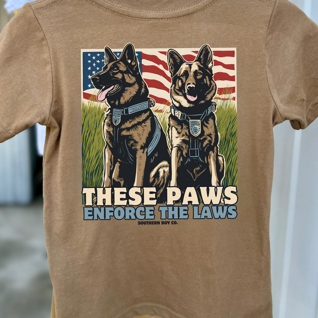 Paws Enforce The Laws Adult Short Sleeve Tee