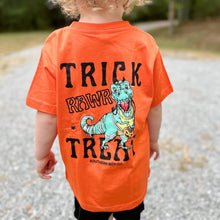 Load image into Gallery viewer, Trick-Rawr-Treat Short Sleeve Kids Tee
