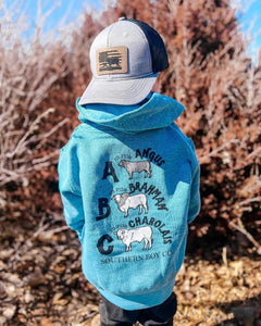 (HOODIE) ABC Cows Kids Hoodie