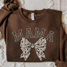 Load image into Gallery viewer, Mama Camo Bow Adult Sweatshirt
