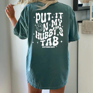 (Blue Spruce) Hubby’s Tab Short Sleeve Adult Tee