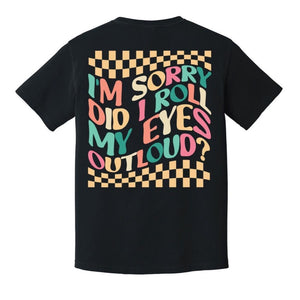 (YOUTH) Roll My Eyes Short Sleeve Kids Tee