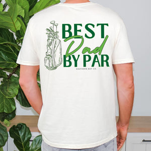 (Ivory) Best Dad By Par Short Sleeve Adult Tee