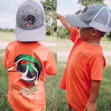 Load image into Gallery viewer, (SHORT) Orange Duck Head Short Sleeve Kids Tee
