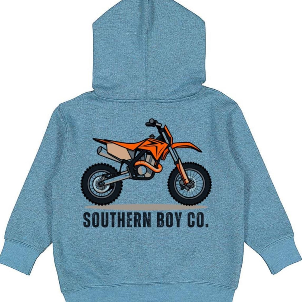 (HOODIE) SBC Orange Dirt Bike Kids Hoodie