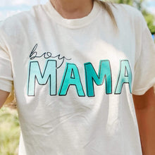 Load image into Gallery viewer, Boy Mama (Blue/Ivory) Short Sleeve Adult Tee
