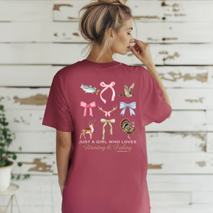 Girls Who Loves Hunting and Fishing Short Sleeve Adult Tee