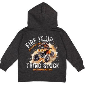 (HOODIE) Fire It Up Fourwheeler Kids Hoodie